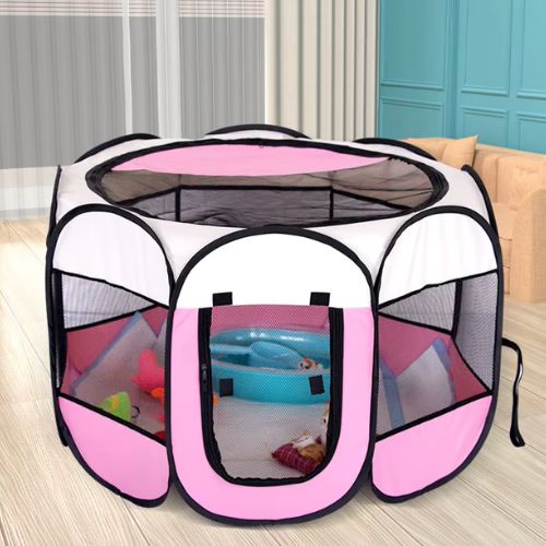 Parc pour petit chien intérieur pratique avec mailles respirantes et sac de transport