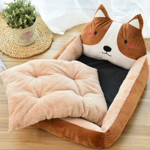 Canapé lit pour chien décoratif pour un couchage confortable et mignon avec un coussin moelleux