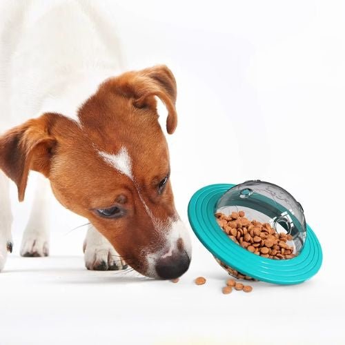 Jouet indestructible pour chien bleu stimulent leur intelligence avec puzzle alimentaire
