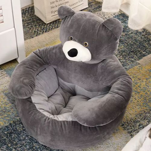 Canapé chien ourson déhoussable gris pour intérieur élégant