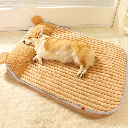 Lit pour chien confortable et orthopédique pour grand chien type Corgi, parfait pour un sommeil profond et un bon maintien du corps.