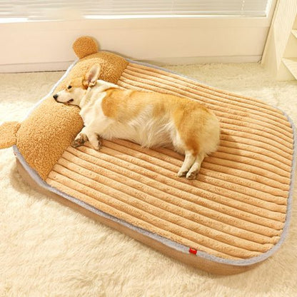 Lit pour chien confortable et orthopédique pour grand chien type Corgi, parfait pour un sommeil profond et un bon maintien du corps.