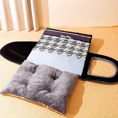 Niche XXL pour chien démonter poser au sol avec son coussin déhoussable gris moelleux et lavable