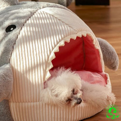 Niche-interieur-chien-requin-petit-moyen-chien-niche-pour-chat-apaisant-anti-stress-confortable-design-mignon-doux-au-toucher-lavable-coussin-amovible-facile-a-deplacer