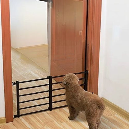 barriere chien noire sans perçage bloquant l’accès à un couloir en toute sécurité