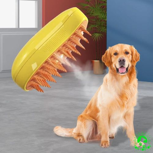 brosse-pour-chien-a-vapeur-jaune