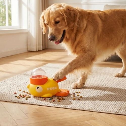 Jouet pour chien anti ennui avec distributeur de friandises pour éveiller l’instinct et la curiosité