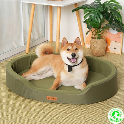 lit-pour-chien-XXL-vert-large-orthopedique-impermeable-antiderapant-elegant-style-durable
