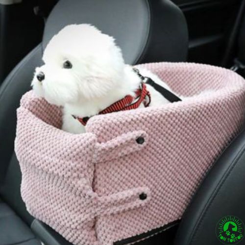 lit-pour-chien-rose-portable