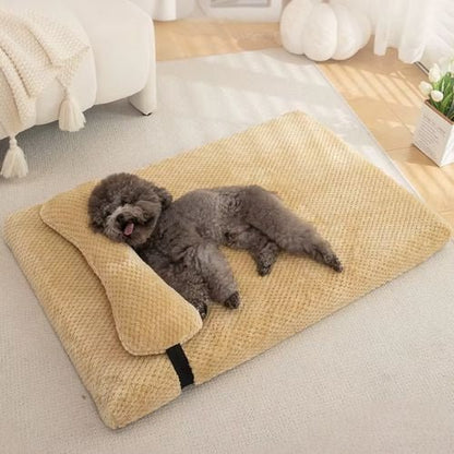Matelas Orthopédique beige design avec revêtement doux et agréable.