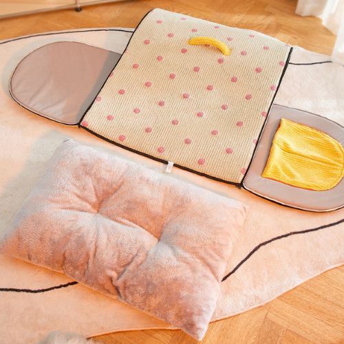 niche XXL pour chien démonter poser à plat au sol pratique pliable lavable commodité facilite le rongement