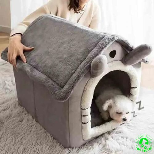 niche-d-interieur-pour-chien-avec-un-coussin-amovible-lavable