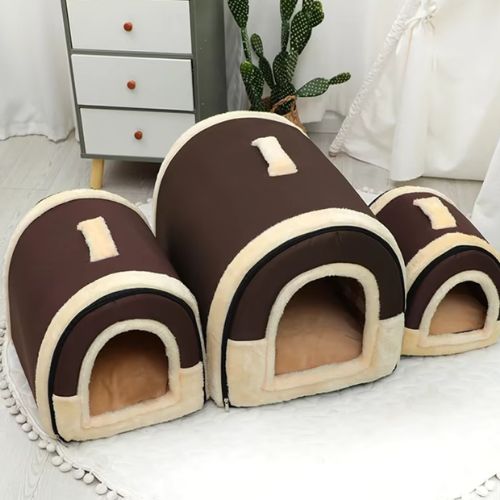 Niche d'intérieur pour chien design cocon douillet pour petit chien, compacte idéale pour appartement