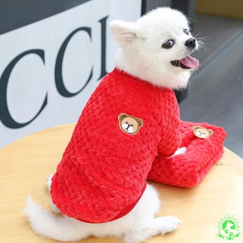 pull-pour-chien-doux-rouge