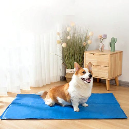 tapis-rafraichissant-pour-chien-welsh-corgi-confortablement-installé