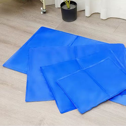 tapis rafraichissant pour chien quatre tailles bleu petit moyen grand